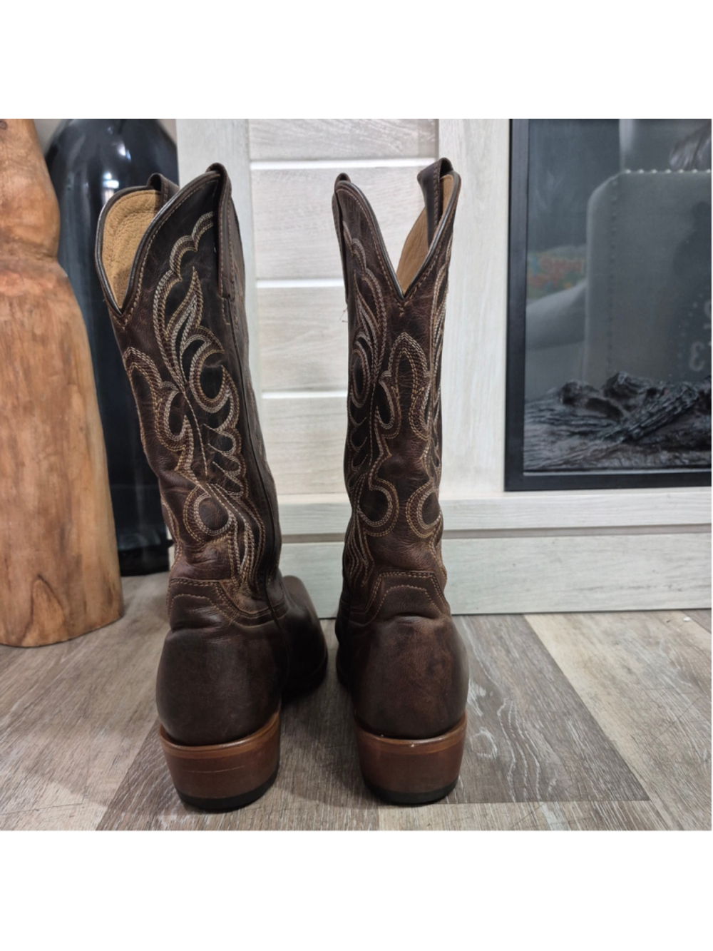 Women's ShyanneBrown Leather Cowgirl Western Boots 8.5 - Picture 7 of 10